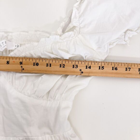 ASTR The Label Short Sleeve Cinched Bust Midi Dress White Sz XS 100% Cotton - Picture 10 of 11